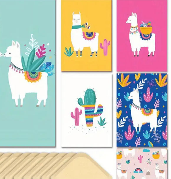 Alpaca Greeting Cards 6pkt
